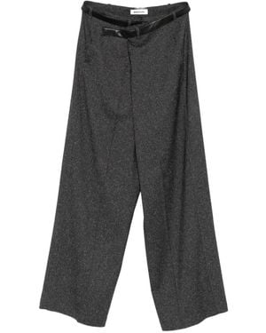 DARKPARK Belted Tailored Trousers - Grey