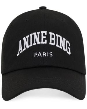 Anine Bing Jeremy Baseball Cap Paris - Black