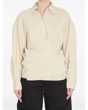 Lemaire Straight Collar Twisted Shirt - Natural