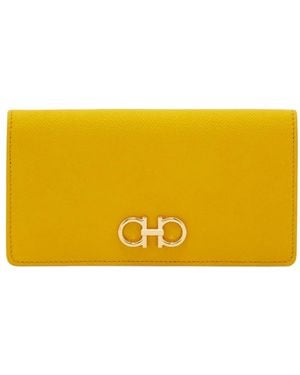 Ferragamo Gancini Continental Wallet - Yellow