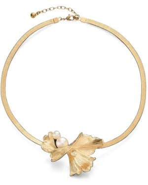 Jimmy Choo Wave Pearl Necklace - Metallic