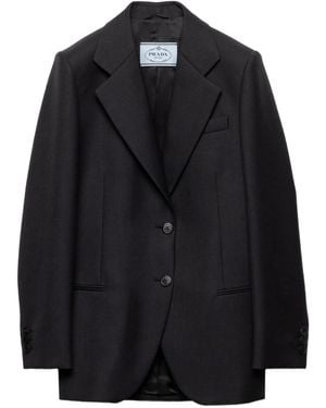 Prada ノッチドラペル ジャケット - ブラック