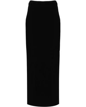 Alexander Wang Cotton Maxi Skirt With Side Slit - Black
