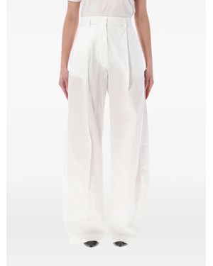 Thelatest Billie Pleated-Detail Trousers - White