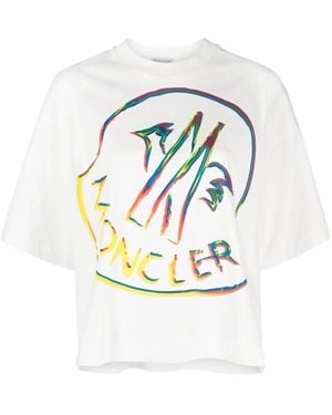 Moncler Logo-print Cotton T-shirt - Grey