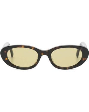 Patrizia Pepe Oval-Frame Sunglasses - Metallic