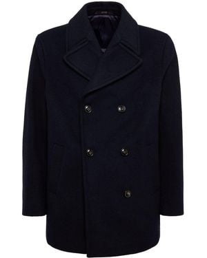 BOGGI Felted Peacoat - Blue