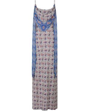 Rabanne Paisley-Print Maxi Dress - Blue
