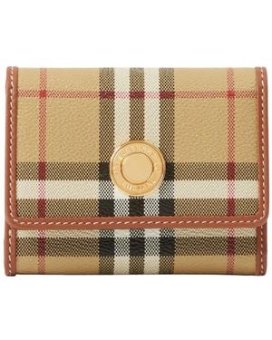 Burberry Cartera Plegable Pequeña A Cuadros - Neutro