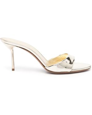 Paris Texas Lidia Metallic Sandals - Natural