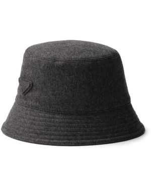 Prada Cappello Bucket Loden - Nero