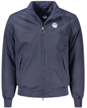 North Sails Veste Zippée Sailor À Patch Logo - Bleu