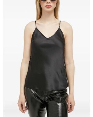HUGO Lace-Up Top - Black