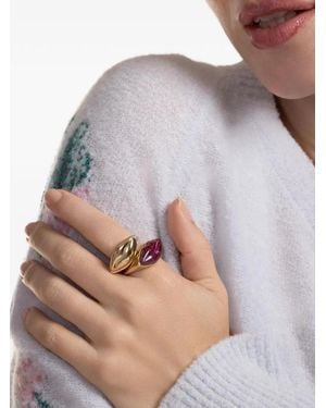 EDINA KISS Lip-Shaped Tourmaline Ring - Grey