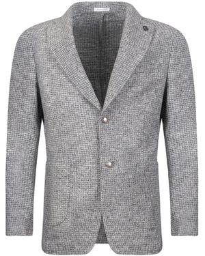 BRERAS Milano Button-Fastening Blazer - Grey