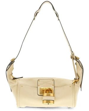 Chloé Paddington Padlock Calf Leather Shoulder Bag - Metallic