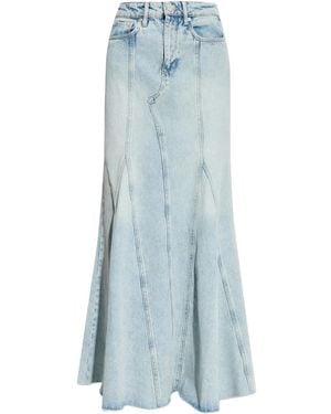 AllSaints Jupe Longue En Jean À Coupe Évasée - Bleu