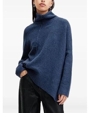 AllSaints Pullover mit Ziernaht - Blau