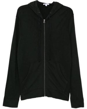 James Perse French Terry Zip-Up Hoodie - Black