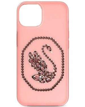 Swarovski Swan-Embellished Phone Case 13 - Pink