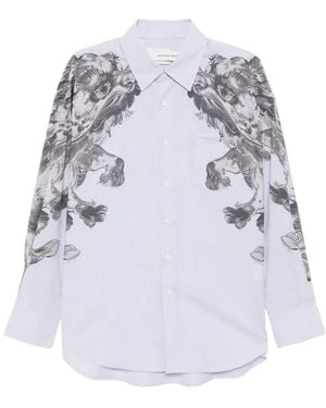 Feng Chen Wang Printed Long-Sleeves Shirt - White