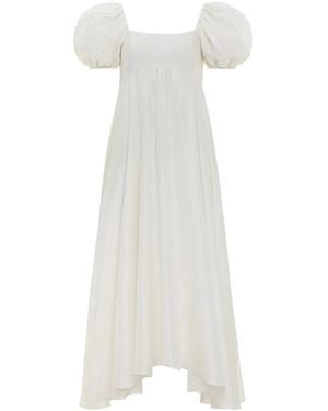 Azeeza Rory Silk Midi Dress - White