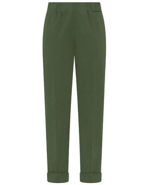 Deha Elastic-Waist Cuffed Pants - Green