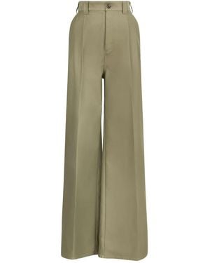 Maison Margiela Straight Plooibroek - Groen
