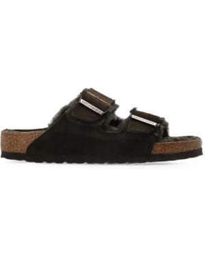 Birkenstock Arizona Shearling Sandals - Black