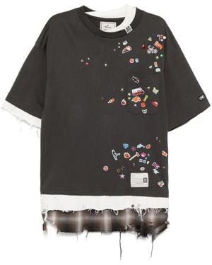 Maison Mihara Yasuhiro Doublelayer Cotton Shirt in Blue for Men | Lyst