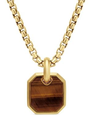 David Yurman 18Kt Roman Tiger Eye Amulet (15Mm) - Metallic