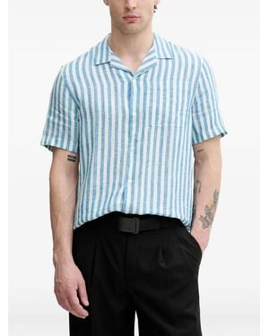 Michael Kors Camisa A Rayas De Lino - Azul