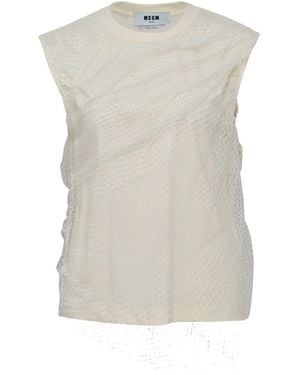 MSGM Mesh Tank Top - White