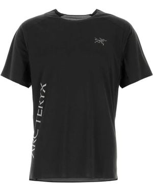 Arc'teryx Logo-Print Panelled T-Shirt - Black