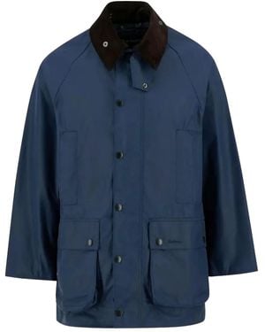 Barbour Corduroy-Collar Cotton Jacket - Blue