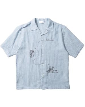 Dean Edmonds Western Embroidered Shirt - Blue