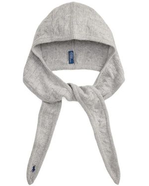 Polo Ralph Lauren Cable-Knit Pony-Motif Snood - Gray