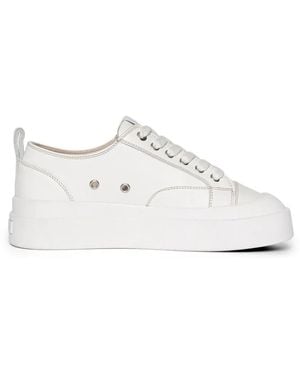 Manière De Voir Vienna Leather Trainers - White