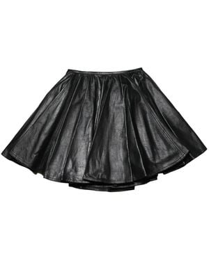 Haikure Pleated Mini Skirt - Black