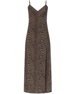 Zadig & Voltaire Leopard-Print Slip Dress - Brown