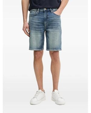 Guess Faded-Effect Denim Shorts - Blue