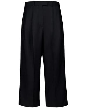 Givenchy Cropped Double-Pleat Trousers - Black