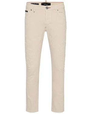 Philipp Plein ロゴパッチ ジーンズ - ナチュラル