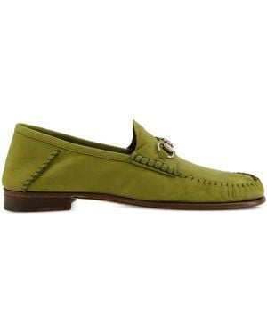 Gucci Leather Loafers - Green