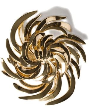 Miu Miu Swirl Brooch - メタリック