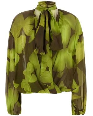 Blumarine Floral Top - Green