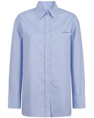 Giada Benincasa Embroidered Long-Sleeve Shirt - Blue