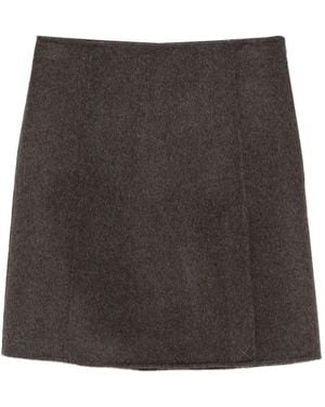 P.A.R.O.S.H. Wool Mini Skirt - Brown