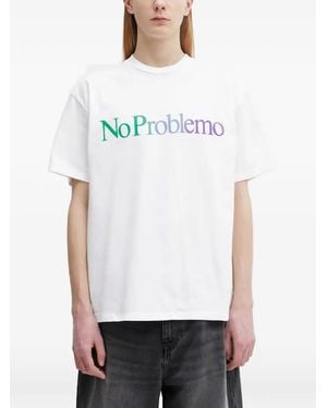 No Problemo Oversized-T-Shirt Mit Logo-Print - Weiß
