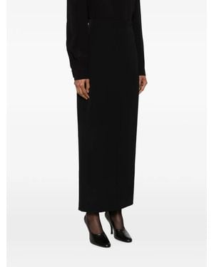 The Row Iphora Slit Mid Skirt - Black